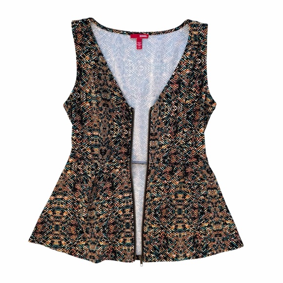 BONGO Multicolor Knit Top with Speckled Print - Picture 6 of 10